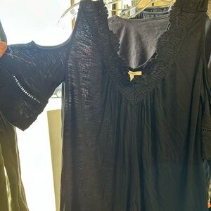 Elegant Black Lace Trim Top